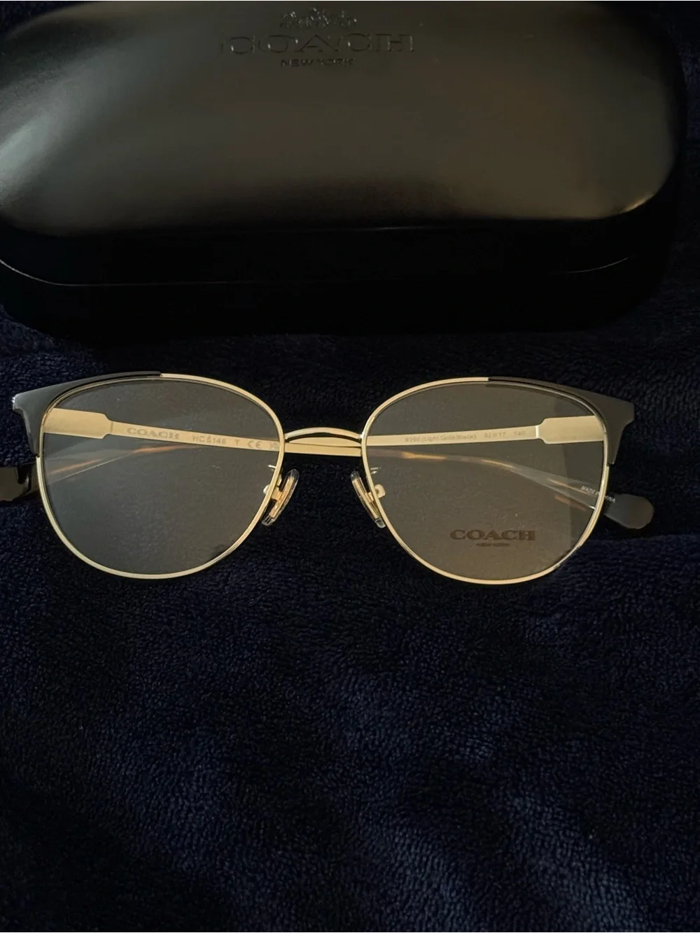 Coach Women's LightGold Metal Frame RX Glasses
